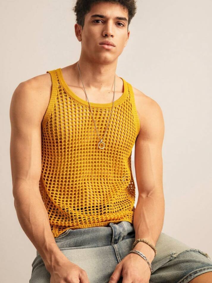 SWAVVY Men's Knitted Vacation Casual Style With An INS-Inspired Look